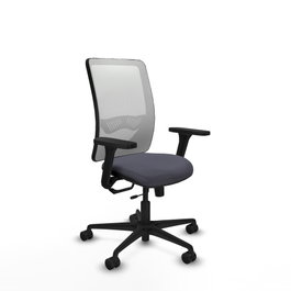 PIQUERAS Y CRESPO Silla de oficina Zulema Gris oscuro y Blanco