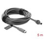 DeLOCK 91822 Cable de alimentación USB Type-C™ a DC 5,5 x 2,1 mm, 5 m, Gris