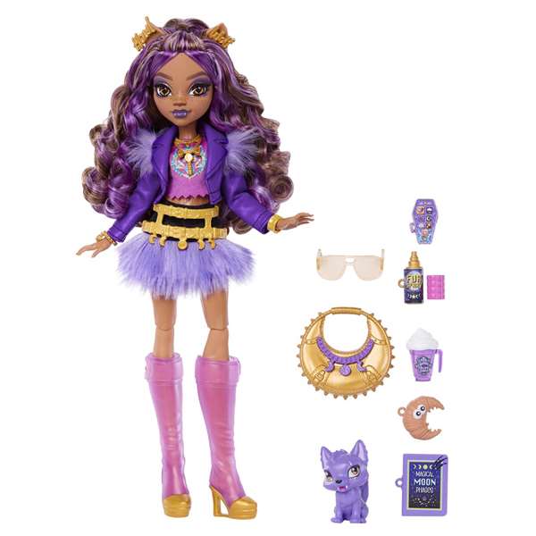 Mattel Muñeca Monster High Clawdeen Wolf con Accesorios 12x8x8 cm Mattel Muñeca Monster High Clawdeen Wolf con Accesorios 12x8x8 cm