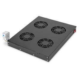 DIGITUS Unidad de ventilación para rack 4 ventiladores 483mm Negro