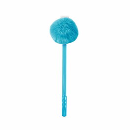 Oh My Pop Bolígrafo Pompón Blue Retráctil con Tapa Incluida, Color Azul