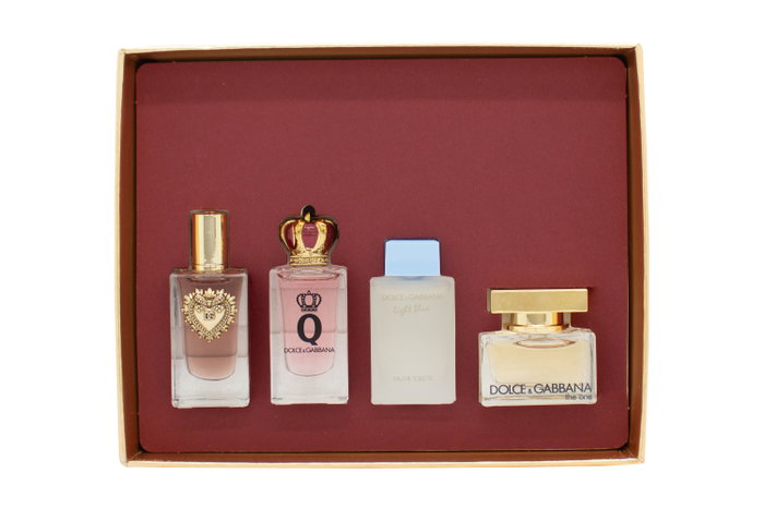 Dolce & Gabbana Miniature Gift Set 5ml Devotion EDP + 5ml Q EDP + 4.5ml Light Blue EDP + 5ml The One EDP Dolce & Gabbana Miniature Gift Set 5ml Devotion EDP + 5ml Q EDP + 4.5ml Light Blue EDP + 5ml The One EDP