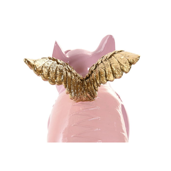 DKD Home Decor Figura de Cerdo de Resina Rosa Surtido de 2 Unidades