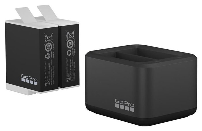GoPro Dual Charger + 2x Enduro Battery (HERO9/10/11/12) GoPro Dual Charger + 2x Enduro Battery (HERO9/10/11/12)