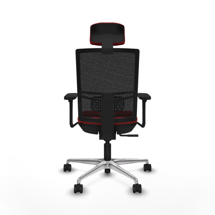 PIQUERAS Y CRESPO Silla de oficina Yunquera con Mecanismo Sincro, Rojo y Negro
