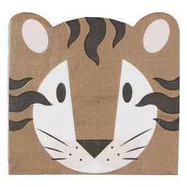 Party Time Juego De 20 Servilletas Sabana Fiesta Animales Cebra Tigre Girafa