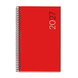 MIQUELRIUS Agenda Anual 2027 Basic City con tapa de polipropileno Rojo