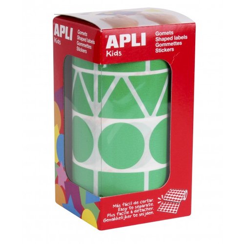 Apli Gomets Geométricos Surtidos Rollo XL Verde