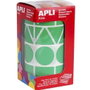 Apli Gomets Geométricos Surtidos Rollo XL Verde