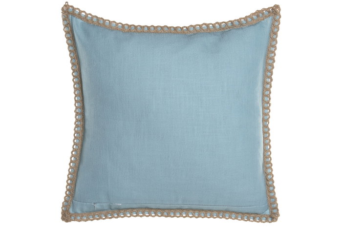 DKD Home Decor Cojín de Poliéster Azul 45x10x45 cm