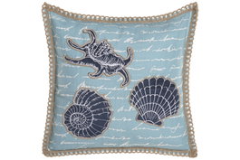 DKD Home Decor Cojín de Poliéster Azul 45x10x45 cm