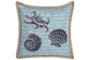 DKD Home Decor Cojín de Poliéster Azul 45x10x45 cm
