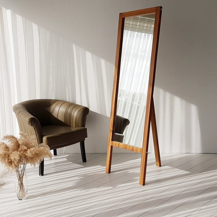 Hanah Home Espejo Cheval Madera Maciza Pino Roble 55x170 cm