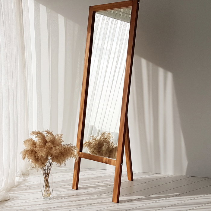 Hanah Home Espejo Cheval Madera Maciza Pino Roble 55x170 cm