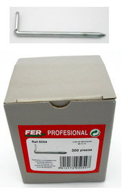 FER Alcayatas de Acero Zincado 2.9 x 60 mm (Caja de 300 unidades) FER Alcayatas de Acero Zincado 2.9 x 60 mm (Caja de 300 unidades)
