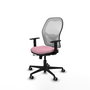 PIQUERAS Y CRESPO Silla de oficina Jorquera Rosa y Blanca