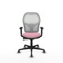 PIQUERAS Y CRESPO Silla de oficina Jorquera Rosa y Blanca