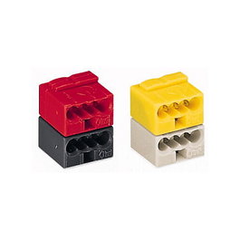 WAGO 243-212 Borne de conexión PUSH WIRE 4 vías gris/amarillo