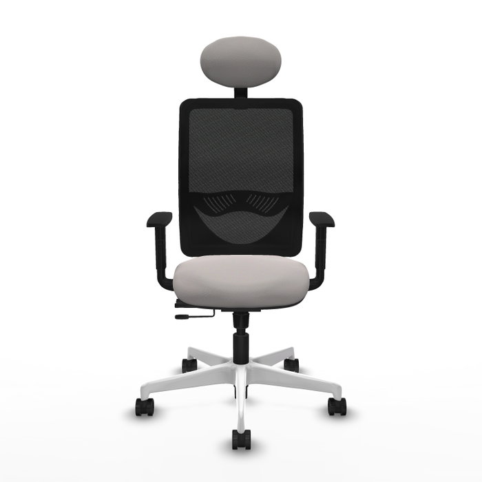 PIQUERAS Y CRESPO Silla de oficina Zulema con mecanismo Sincro/Traslack, Blanco/Negro