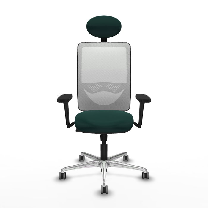 PIQUERAS Y CRESPO Silla de oficina Zulema con mecanismo Sincro, Verde botella y Blanco PIQUERAS Y CRESPO Silla de oficina Zulema con mecanismo Sincro, Verde botella y Blanco