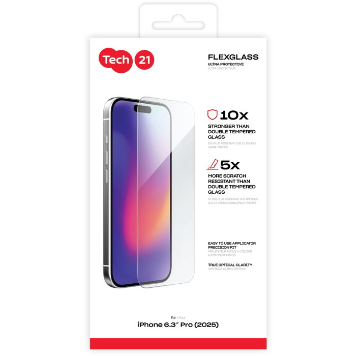Tech21 FlexGlass Ultra Clear para iPhone 17 Pro Tech21 FlexGlass Ultra Clear para iPhone 17 Pro