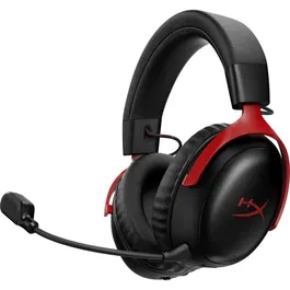 HyperX Cloud III S Auriculares Inalámbricos Gaming, Red on Black, A59Z0AA