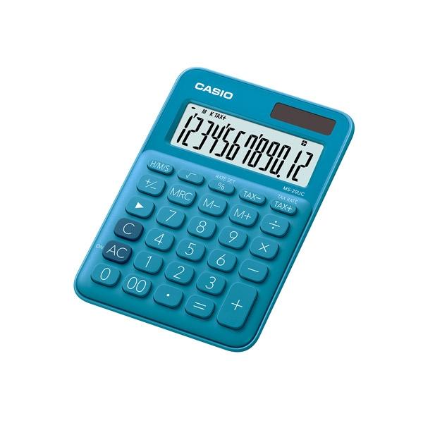 CASIO Calculadora de sobremesa My Color MS-20UC-BU 12 dígitos azul CASIO Calculadora de sobremesa My Color MS-20UC-BU 12 dígitos azul