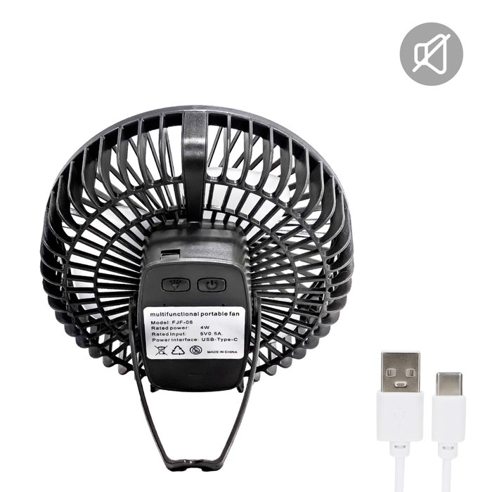 Aktive Ventilador portátil silencioso 3 en 1 con luz y carga USB