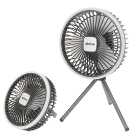 Aktive Ventilador portátil silencioso 3 en 1 con luz y carga USB