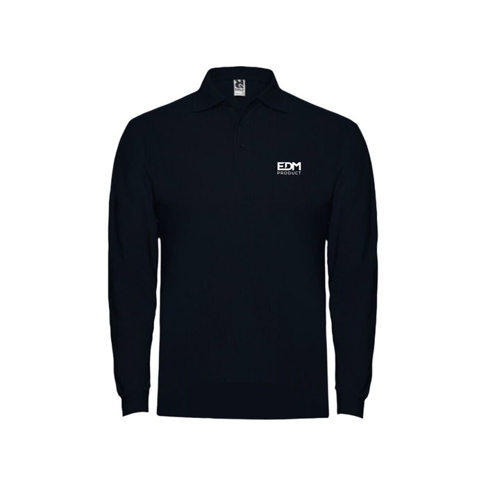 Edm Polo negro manga larga talla M