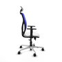 PIQUERAS Y CRESPO Silla de oficina Motilla con mecanismo Sincro/Traslack, Azul y Blanco