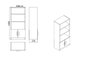 Hanah Home Vo15-Ba Conjunto Muebles Oficina Nogal y Antracita Tablero Melamina Mesa Estudio 140cm