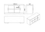 Hanah Home Vo15-Ba Conjunto Muebles Oficina Nogal y Antracita Tablero Melamina Mesa Estudio 140cm