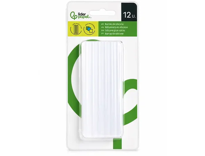 Liderpapel Barra Termofusible Silicona para Pistola 7 mm x 100 mm Blister 12 Unidades Liderpapel Barra Termofusible Silicona para Pistola 7 mm x 100 mm Blister 12 Unidades