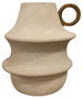 DKD Home Decor Jarrón de Fibra de Papel 34x28x34 en Color Crudo Natural