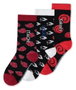 Naruto Pack de 3 Pares de Calcetines Sasuke, Kakashi, Itachi 39-42