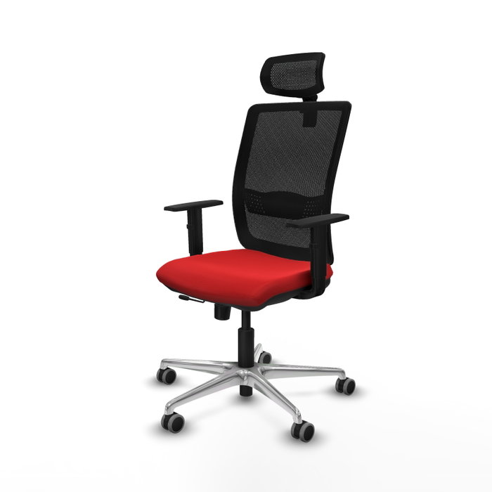 PIQUERAS Y CRESPO Silla de oficina Haches con mecanismo Sincro/Traslack Rojo y Negro PIQUERAS Y CRESPO Silla de oficina Haches con mecanismo Sincro/Traslack Rojo y Negro