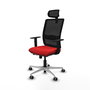 PIQUERAS Y CRESPO Silla de oficina Haches con mecanismo Sincro/Traslack Rojo y Negro