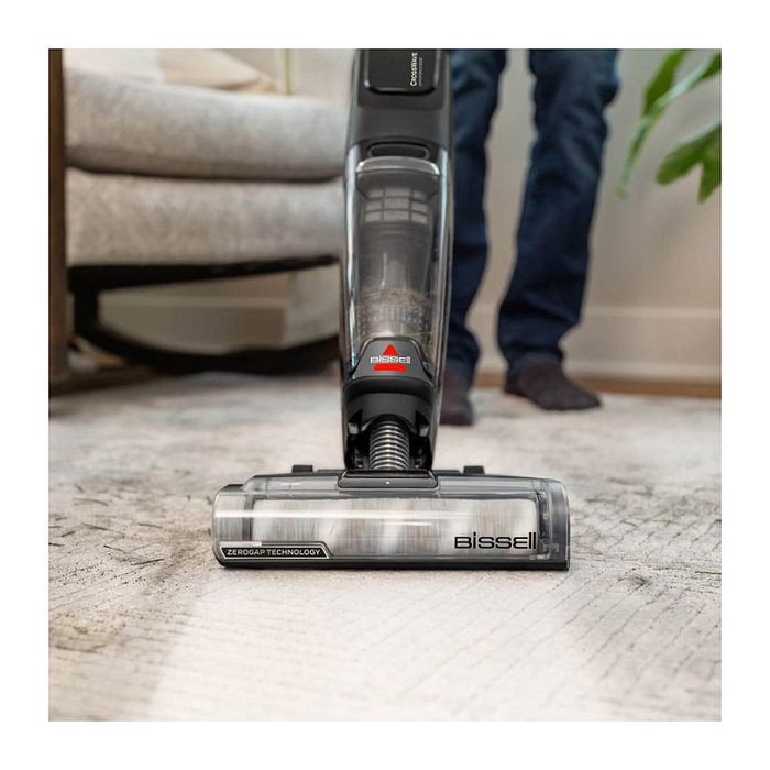 Bissell CrossWave Edge PRO 4000N Fregona Eléctrica, Aspiradora Vertical sin Bolsa, Limpia en Seco y Húmedo Alfombras y Suelos Duros, Color Negro, 0.63L