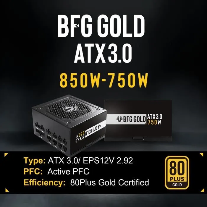 Bitfenix BFG GOLD 850W Fuente de Alimentación para PC ATX 3.0 850W 80+ Gold