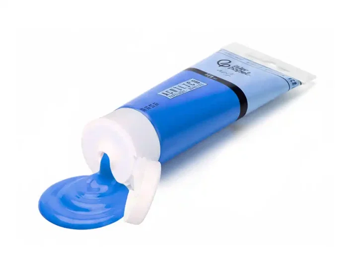 Liderpapel Pintura acrílica en tubo de plástico de 120 ml color Azul cian