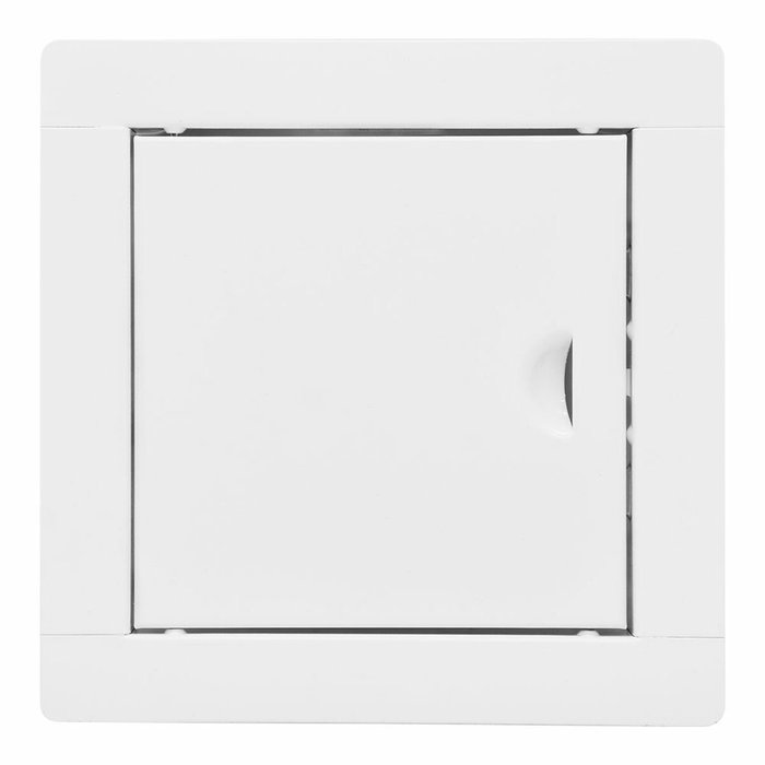 Edm Tapa de registro cuadrada empotrable de acero blanca 15x15cm