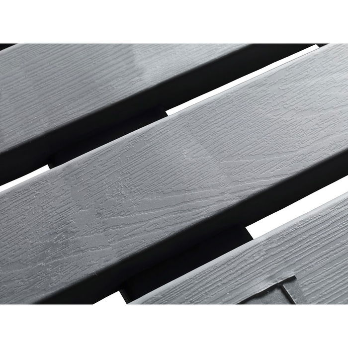 Wenko 22947100 Tarima de baño in/outdoor gris 55 x 55 cm plástico resistente antideslizante para ducha, baño, sauna y piscina