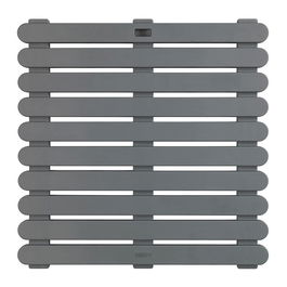 Wenko 22947100 Tarima de baño in/outdoor gris 55 x 55 cm plástico resistente antideslizante para ducha, baño, sauna y piscina