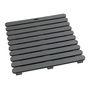 Wenko 22947100 Tarima de baño in/outdoor gris 55 x 55 cm plástico resistente antideslizante para ducha, baño, sauna y piscina
