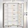 Hanah Home Guzzo Armario Multiusos Roble Oscuro, Mueble de Almacenamiento con Estantes, Ruedas y Fijación a Pared, 80x180x42 cm