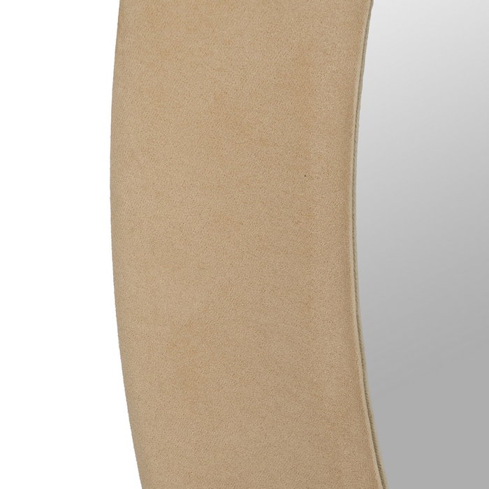 Espejo Redondo Beige Mdf-Tejido 120 X 4 X 120 cm