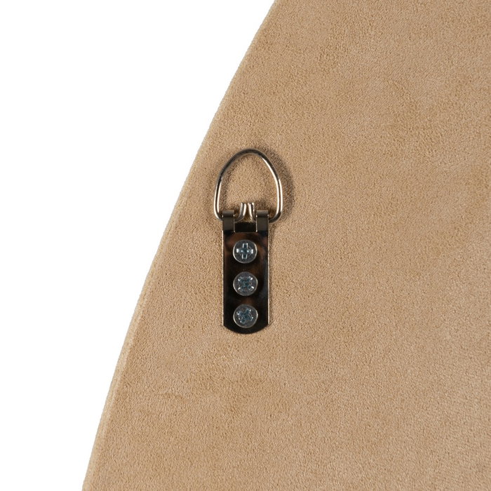 Espejo Redondo Beige Mdf-Tejido 120 X 4 X 120 cm