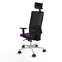 PIQUERAS Y CRESPO Silla de oficina Horna con mecanismo Sincro, Morado y Negro