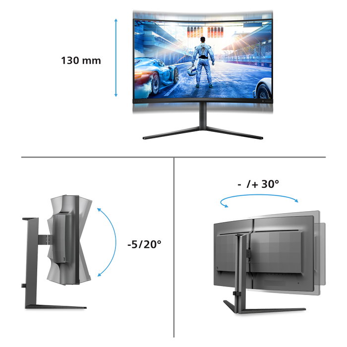 Philips Evnia 32M2C5500W Monitor Gaming Curvo 32 pulg Quad HD 240 Hz Negro